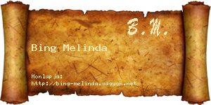 Bing Melinda névjegykártya